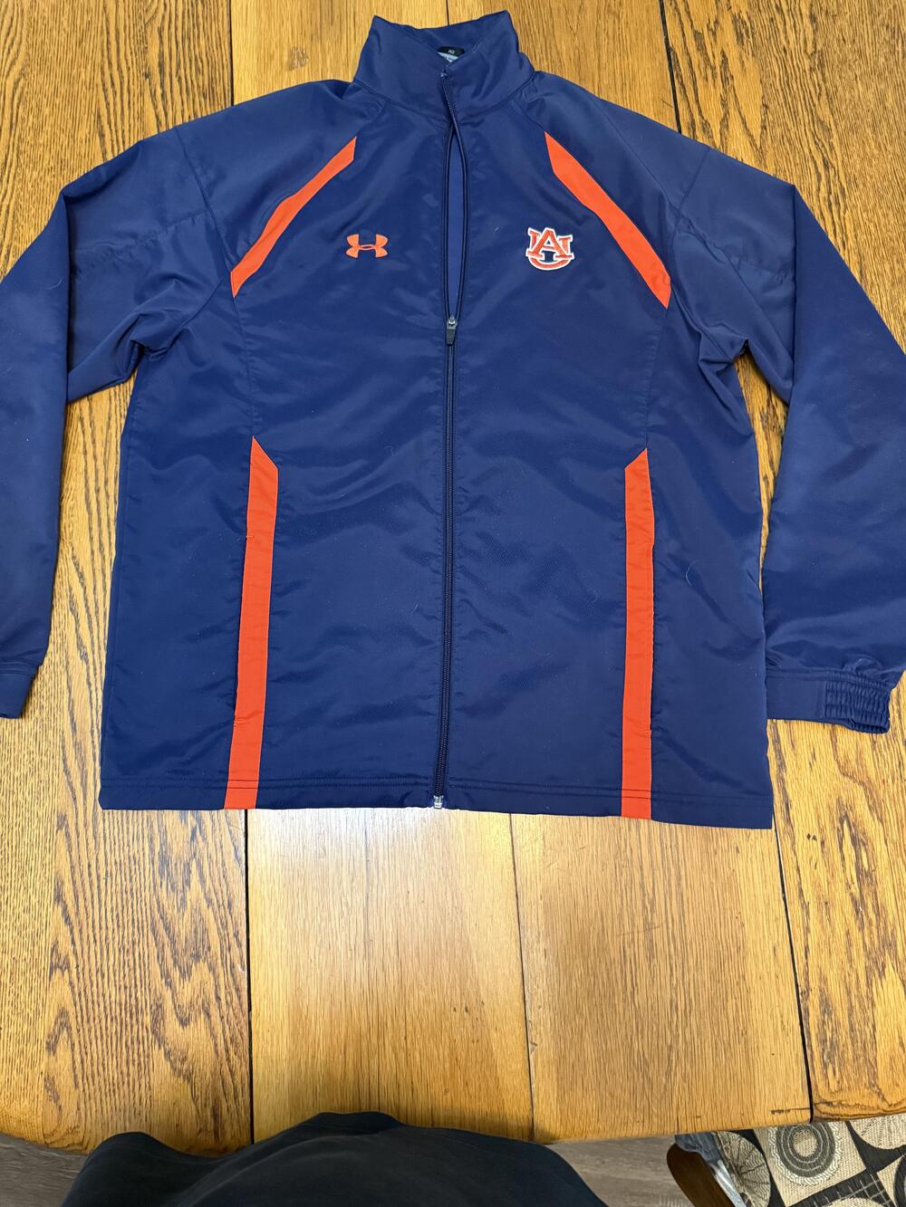 Auburn Tigers Jacket Mens Medium‎ Blue Orange NCAA Football Full Zip Windbreaker